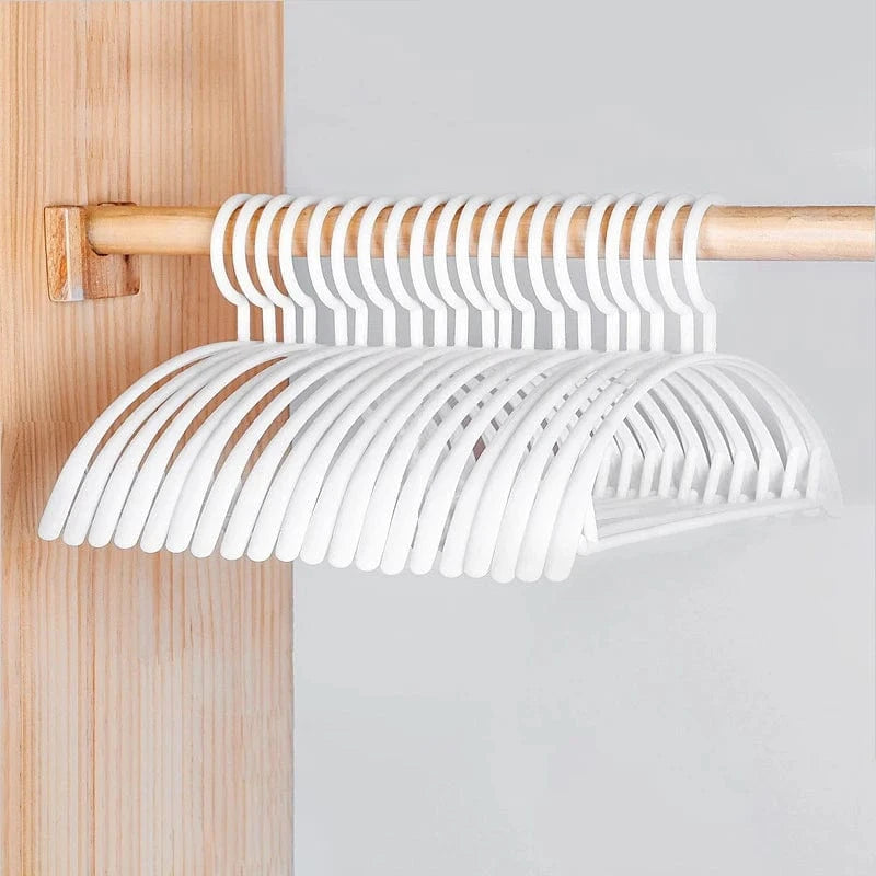 Cintre en Plastique Épaules Larges Blanc / 20 Pieces