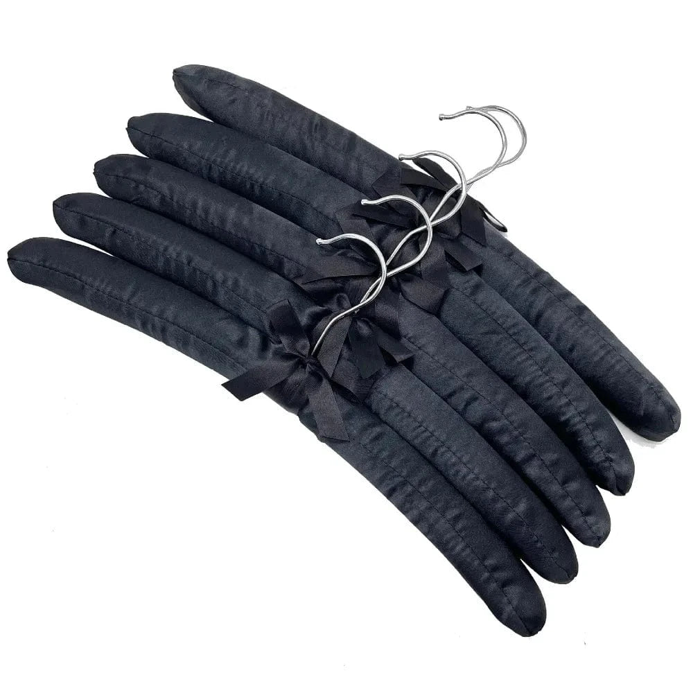 Cintre en Satin pour Vêtements Délicats | Cintrélia Noir / Lot de 5