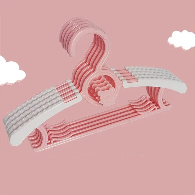 Cintre Enfant Évolutif – Ajustable selon l’âge | Cintrélia Rose / Lot de 5