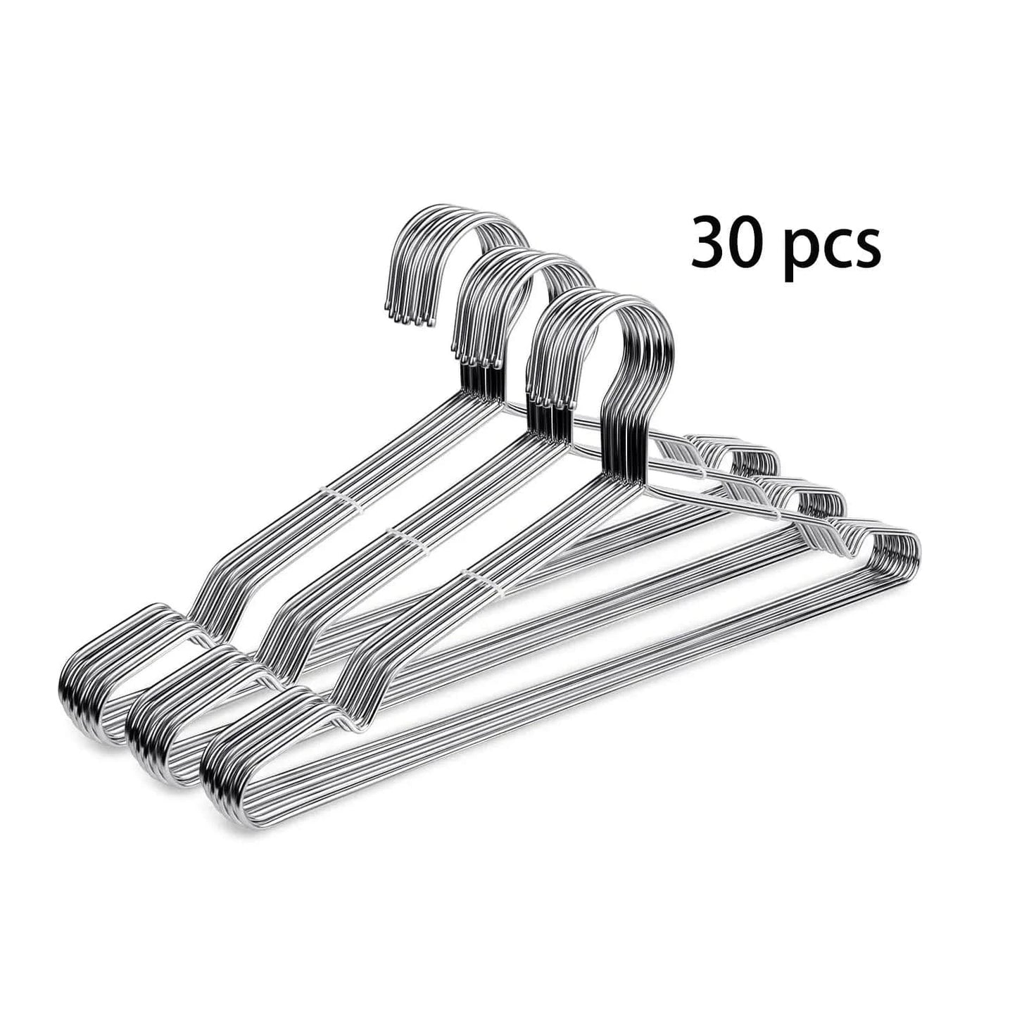 Cintre Métallique en Acier Inoxydable | Cintrélia Argent / Lot de 30