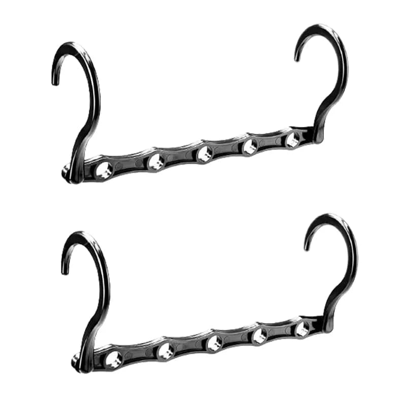 Cintre Pliant 5 en 1 – Crochet Multifonction | Cintrélia Lot de 2/Noir