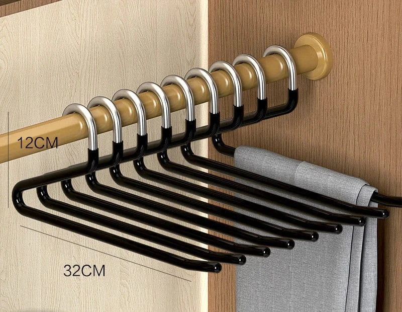 Cintres à Pantalon – Rangement pratique et compact | Cintrélia Noir / Lot de 5