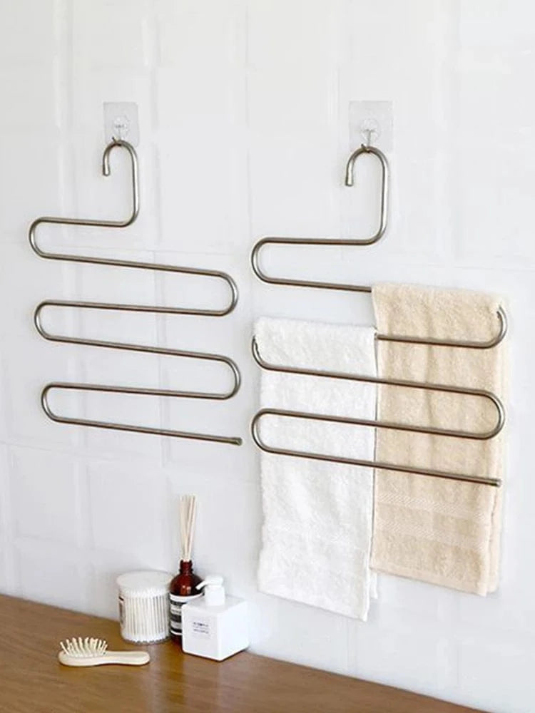 Cintres en forme de S pour pantalons – | Cintrélia Argenté / 1 pièce