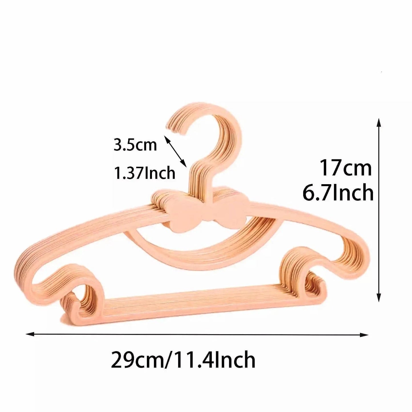 Lot de Cintres pour Vêtements Enfants | Cintrélia Lot de 10 / Orange