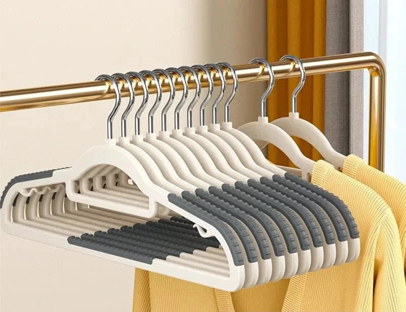 10PCS Anti Slip Hanger Household Clothes Hanger Plastic Non Marking and Anti Slip Hanger Clothing Rack Drying Rack for Clothes | Cintrélia