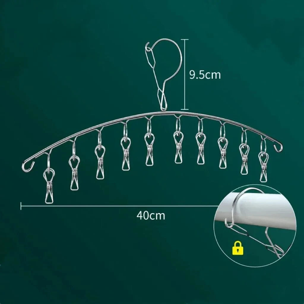 Cintre a linge en Acier Inoxydable Pinces | Cintrélia 1 pièce / 10 pinces