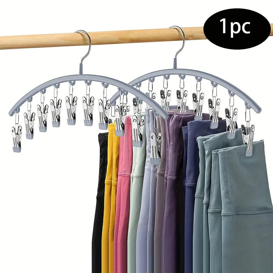 Cintre de Rangement avec 10 Pinces | Cintrélia Gris / 1 pièce