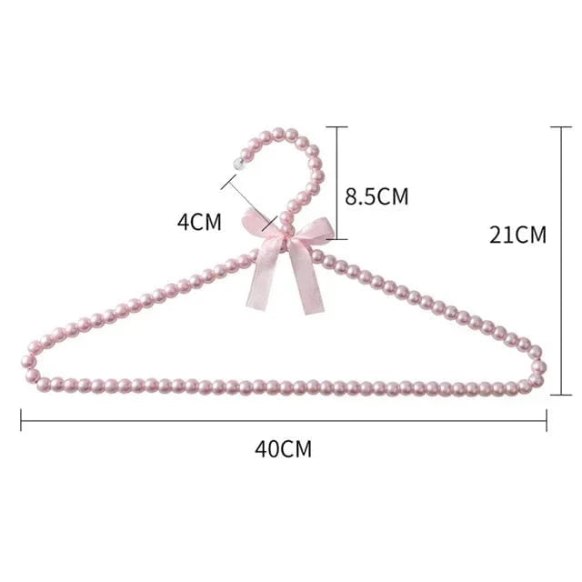Cintre en Perle Décoratif – Élégance pour robes | Cintrélia Rose / 5pcs