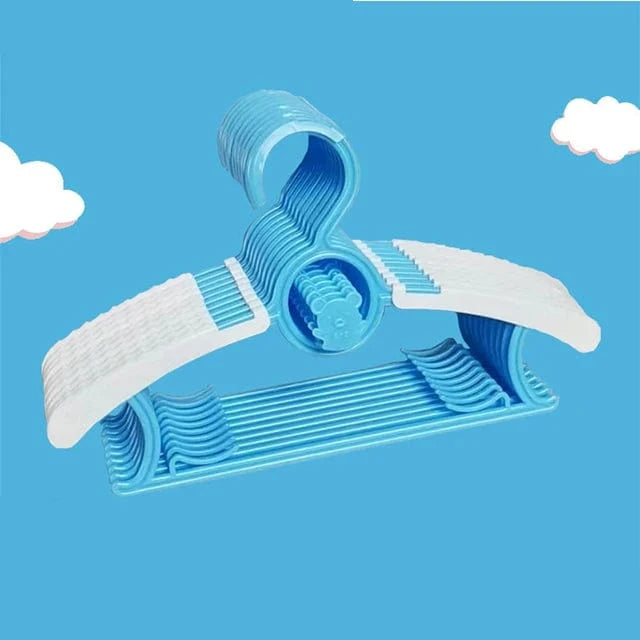 Cintre Enfant Évolutif – Ajustable selon l’âge | Cintrélia Bleu / Lot de 5