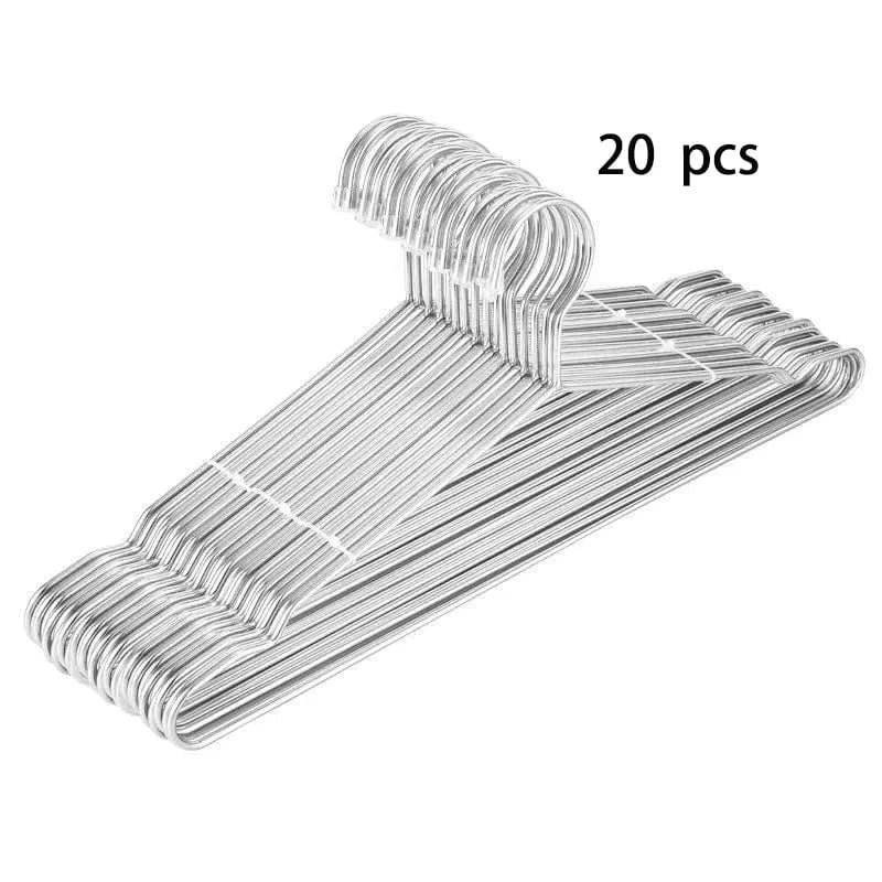 Cintre Métallique en Acier Inoxydable | Cintrélia Argent / Lot de 20