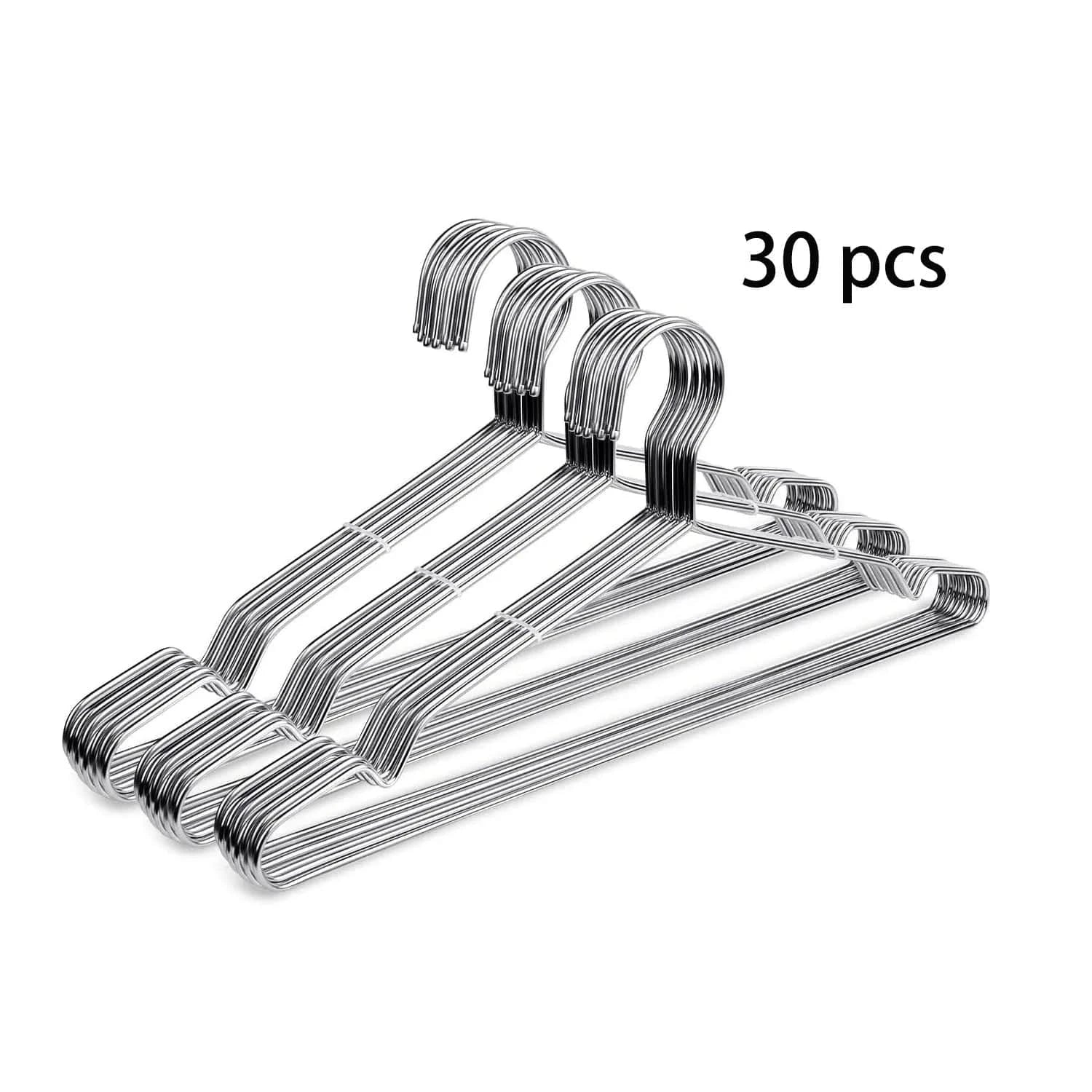 Cintre Métallique en Acier Inoxydable | Cintrélia Argent / Lot de 30