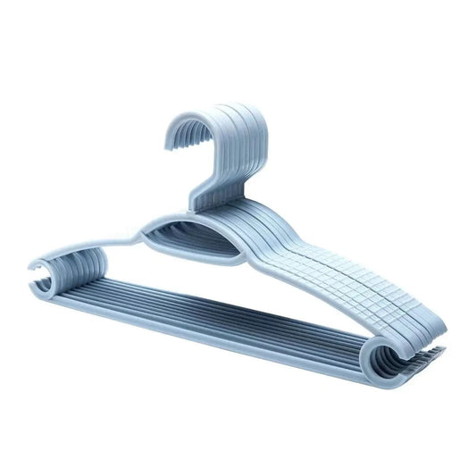 Cintre multifonction maison – Plastique solide | Cintrélia Bleu / Lot de 10