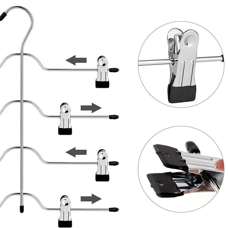Cintre Pantalon 4 Niveaux | Cintrélia Argenté / 1 pièce