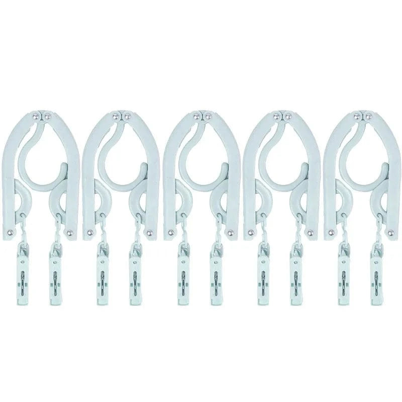 Cintres de séchage pliables – Idéal pour voyage | Cintrélia Bleu / Lot de 5