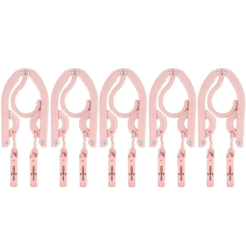 Cintres de séchage pliables – Idéal pour voyage | Cintrélia Rose / Lot de 5