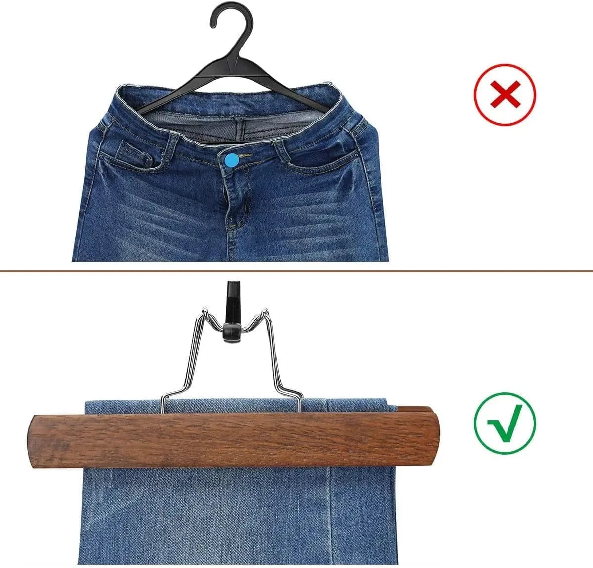 Cintres en Bois pour Pantalons et Jupes | Cintrélia