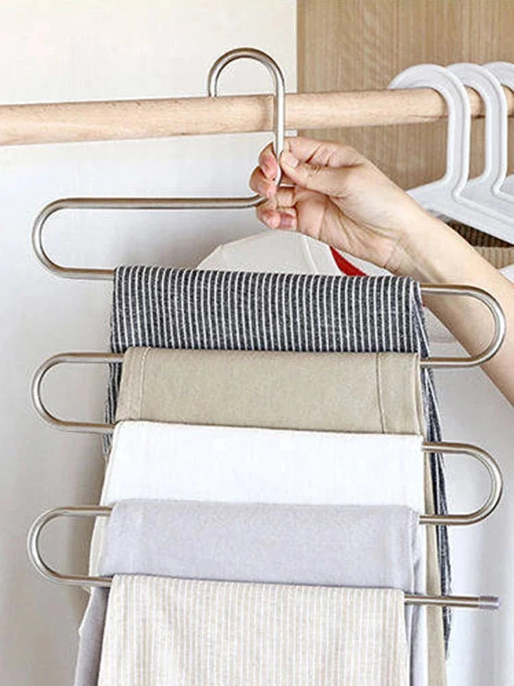 Cintres en forme de S pour pantalons – | Cintrélia Argenté / 1 pièce