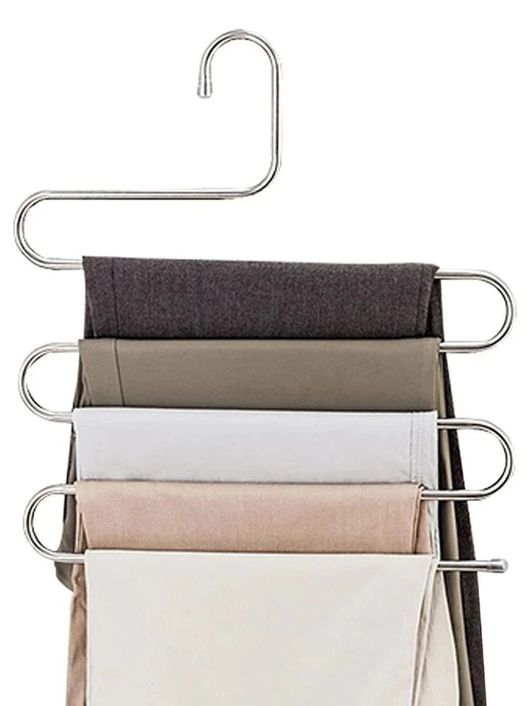 Cintres en forme de S pour pantalons – | Cintrélia Argenté / 1 pièce