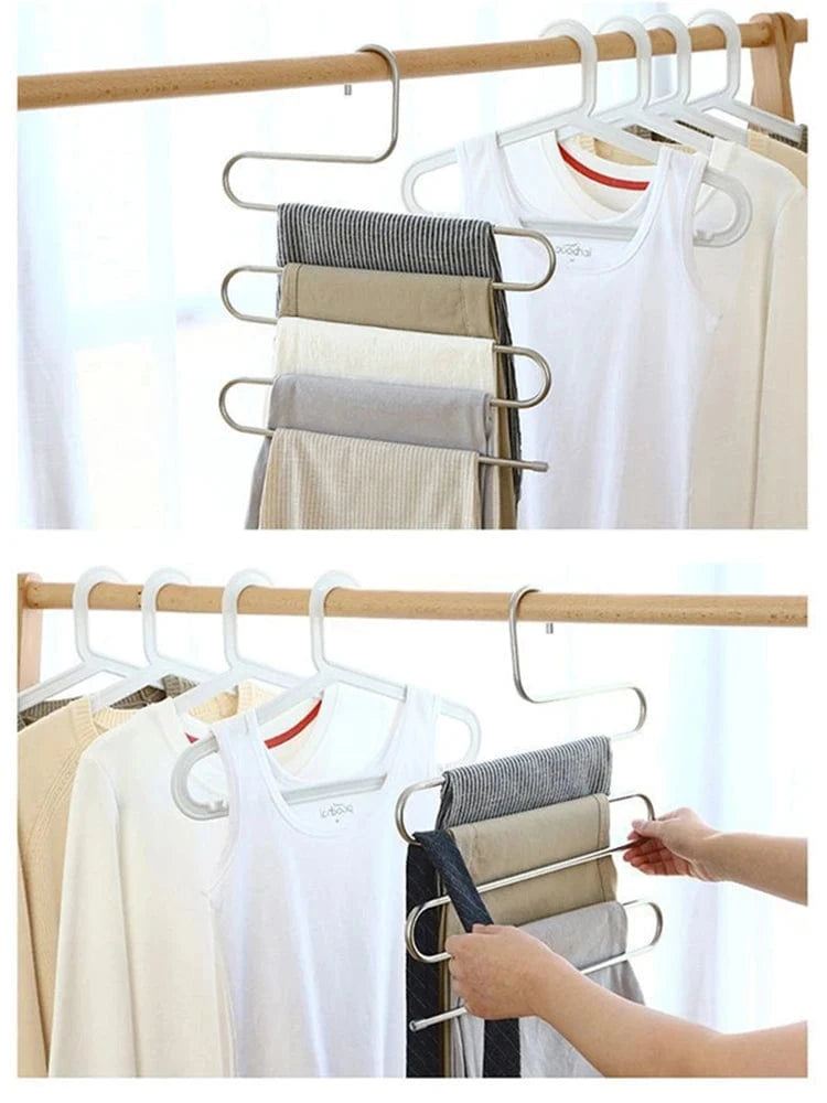Cintres en forme de S pour pantalons – | Cintrélia Argenté / 1 pièce