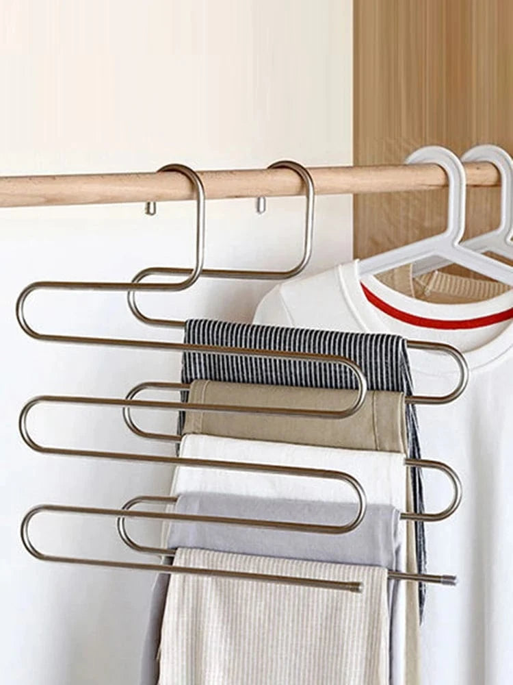 Cintres en forme de S pour pantalons – | Cintrélia Argenté / 1 pièce