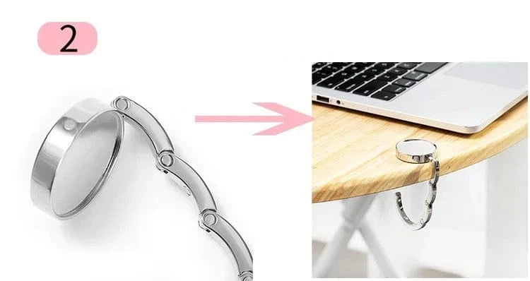 Crochet de Sac Pliable Portable | Cintrélia Argenté / 1 pièce