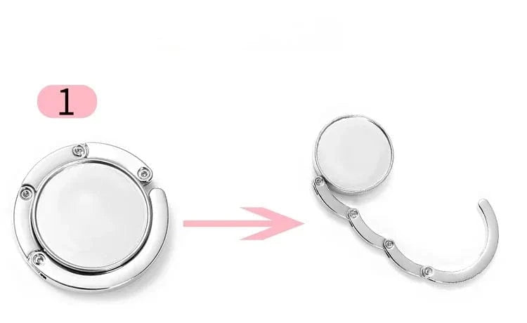 Crochet de Sac Pliable Portable | Cintrélia Argenté / 1 pièce