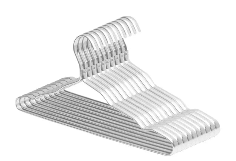 Lot de 10 Cintres en Aluminium Doré | Cintrélia Argenté / Lot de 10