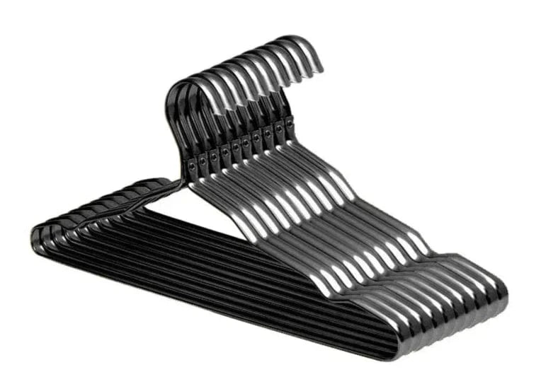 Lot de 10 Cintres en Aluminium Doré | Cintrélia Noir / Lot de 10