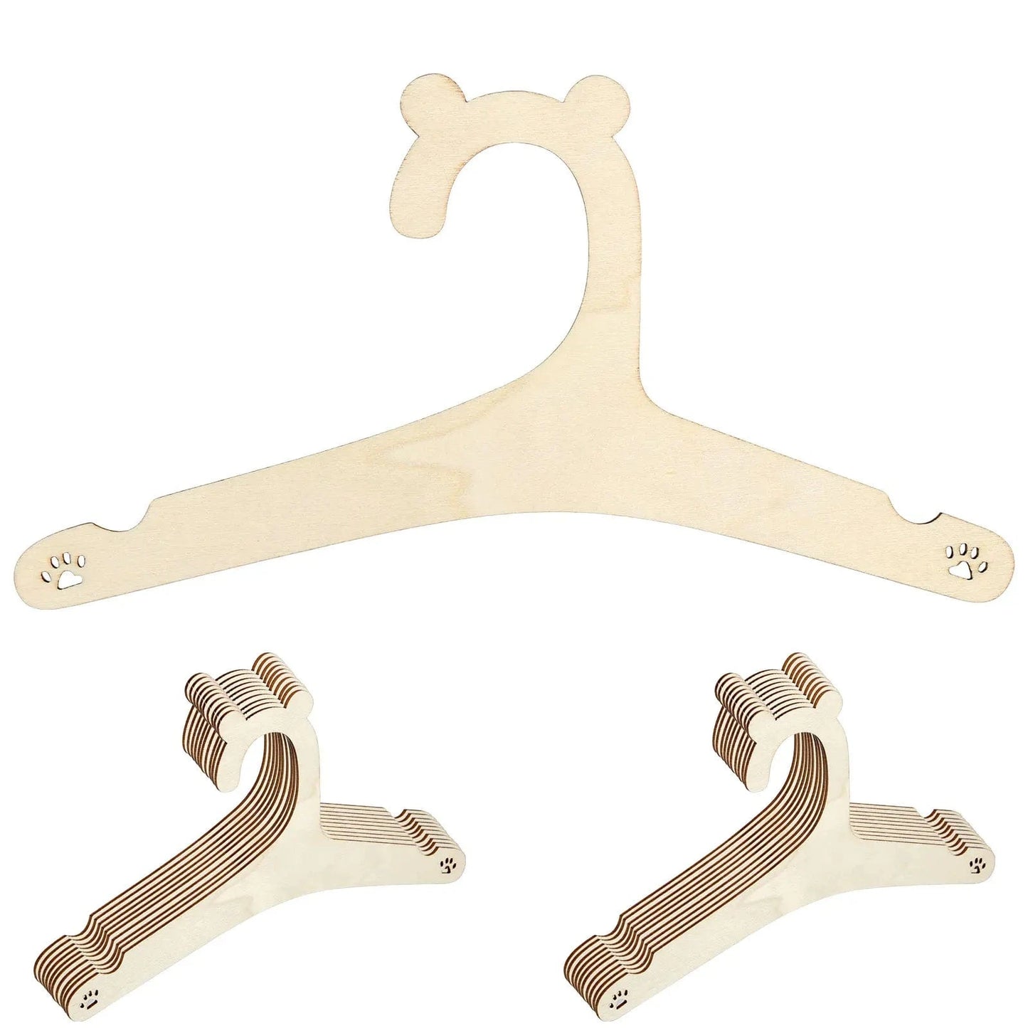Lot de 20 Cintres en Bois pour Bébé | Cintrélia