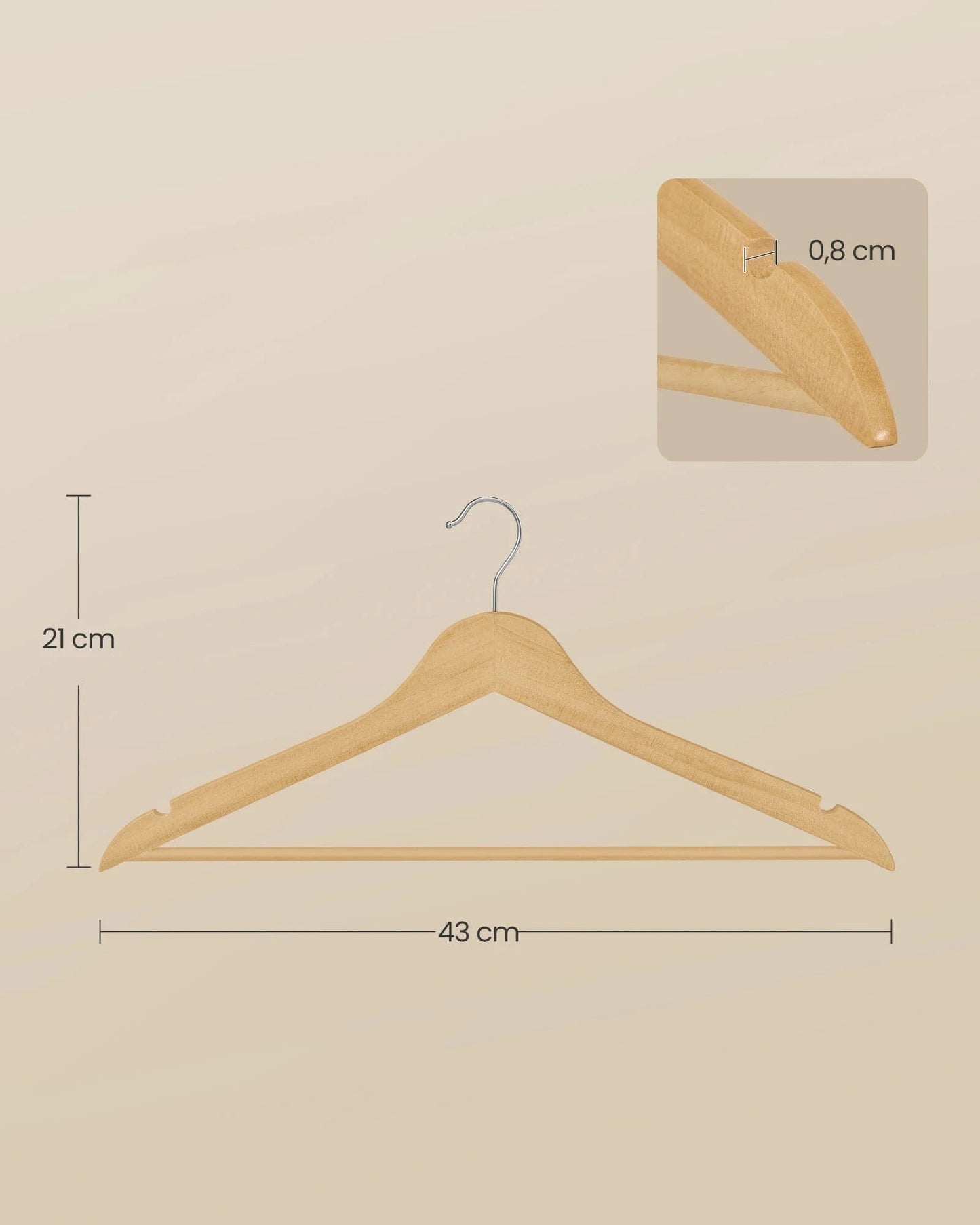Lot de 30 Cintres en Bois  | Cintrélia Bois / Lot de 30