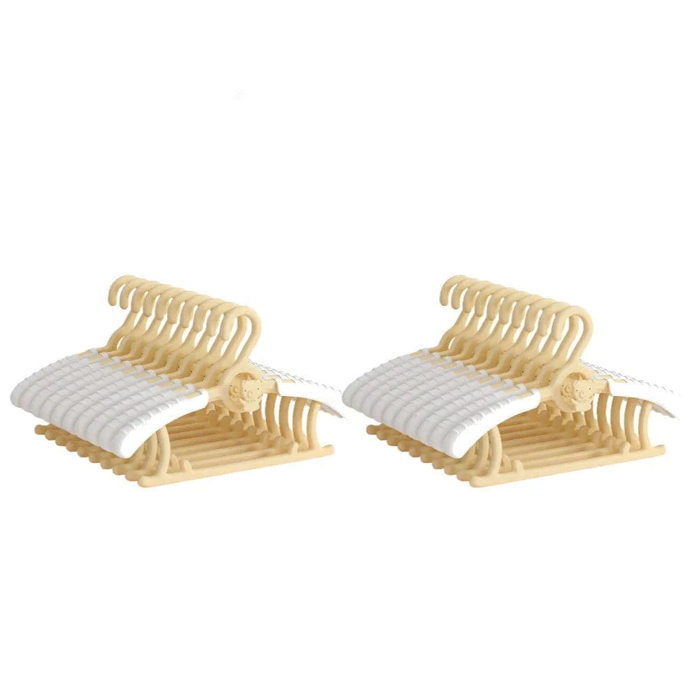 Lot de Cintres Bébé & Enfant – Fille ou Garçon | Cintrélia Jaune / Lot de 20