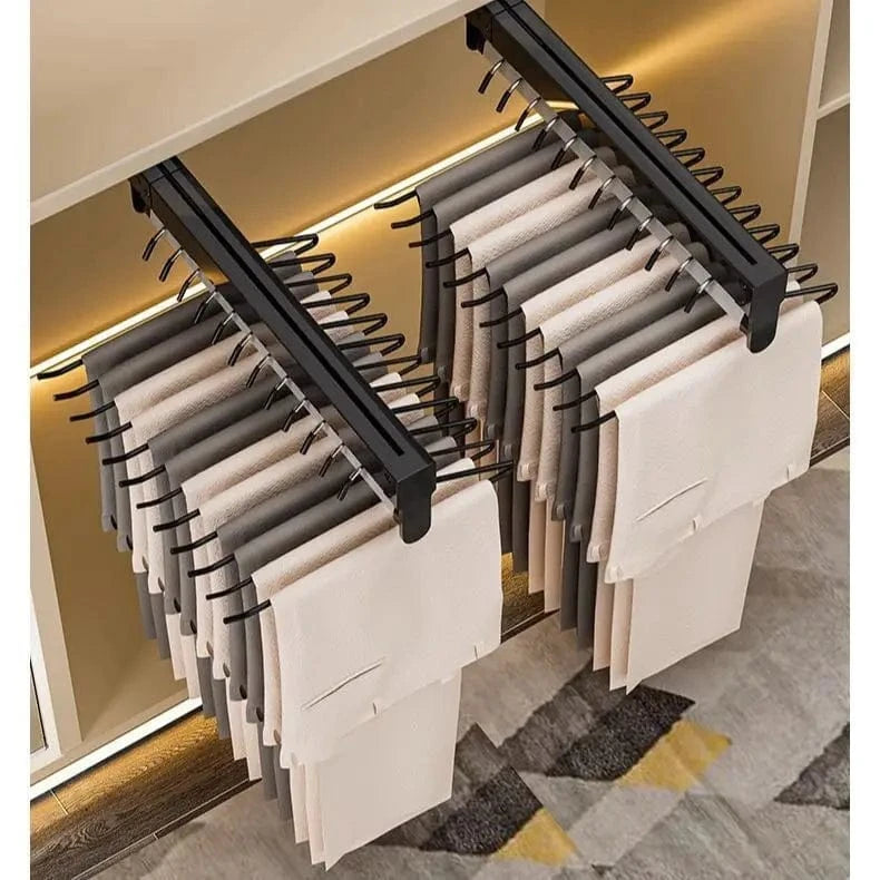 Porte-Cintres Extensible pour Armoire| Cintrélia 32 CM / Noir / 1 pièce